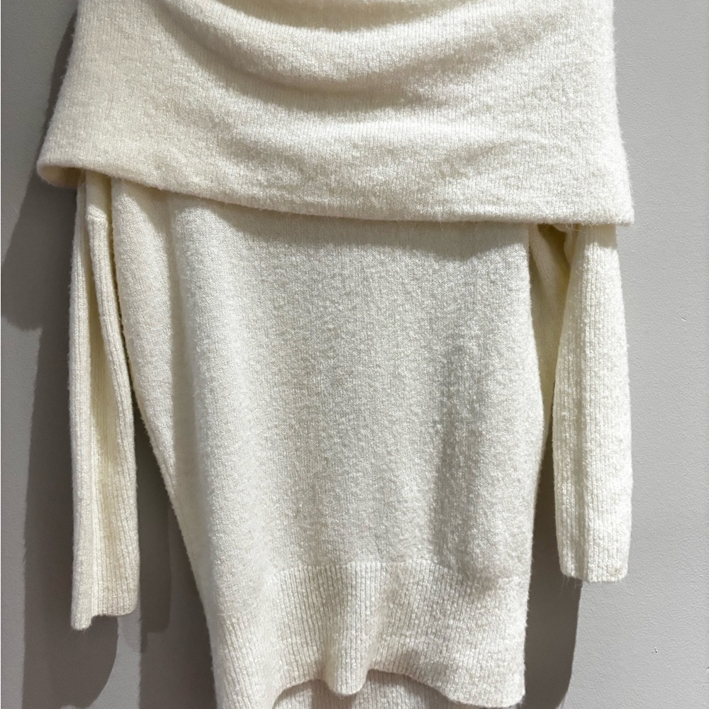 Elegant Off-Shoulder Cream Sweater